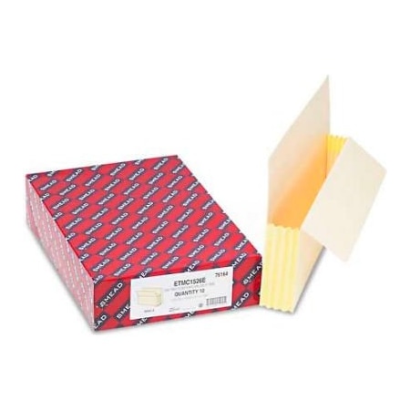 Smead Smead 3-1/2" Accordion Expansion Straight Tab File Pockets w/Tyvek, Lgl, Manila, 10/Bx 76164